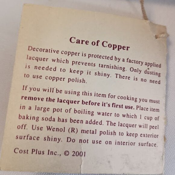 Two Small Copper Pans with Brass Handles, Approx. 4" across, Not Previously Used - Picture 5 of 11